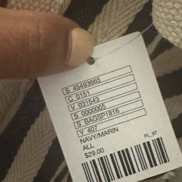 Striped bag NWOT - Picture 3 of 3